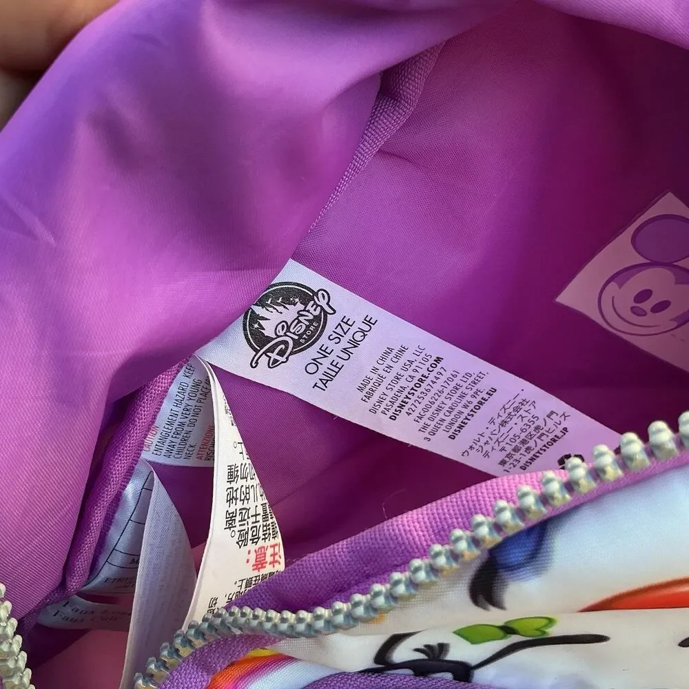 Disney Emoji Mickey Minnie Donald Goofy Pluto Backpack Purple White School Bag